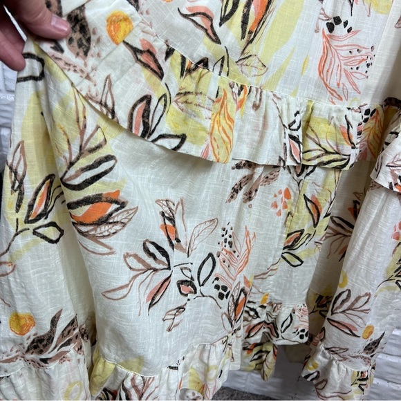 FREE PEOPLE Anita Maxi Dress Endless Summer Tiered Ruffle Watercolor Floral XS - Picture 13 of 14